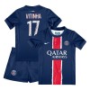 Maglia ufficiale Paris Saint Germain Vitinha 17 Casa 2024-25 per Bambino